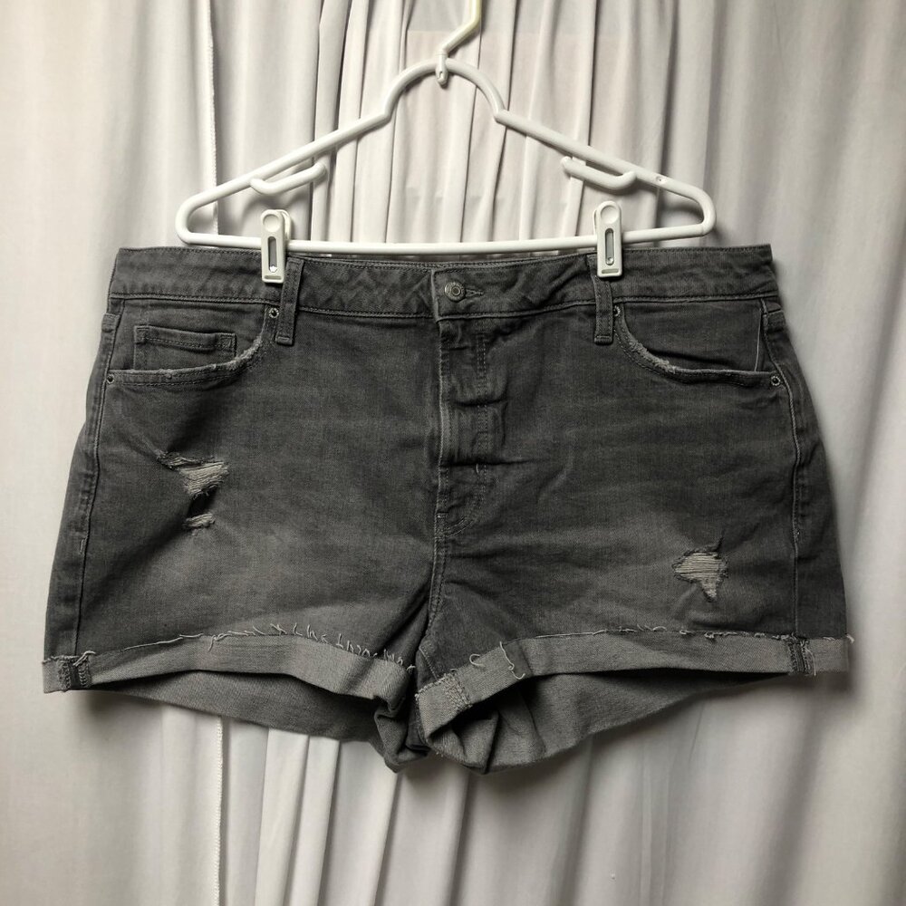 Old Navy High Rise OG Straight Gray Denim Shorts Womens Size 20 NEW